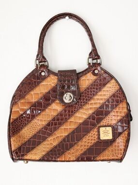 Vintage Brown Leather Renaissance Hand Bag